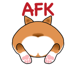 Pembroke Welsh Corgi and good friends sticker #12965524