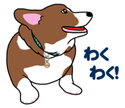 Pembroke Welsh Corgi and good friends sticker #12965534