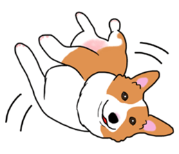 Pembroke Welsh Corgi and good friends sticker #12965542