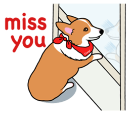 Pembroke Welsh Corgi and good friends sticker #12965551