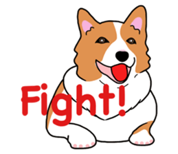Pembroke Welsh Corgi and good friends sticker #12965556