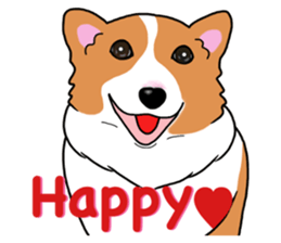 Pembroke Welsh Corgi and good friends sticker #12965557