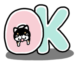 Daily black Shiba sticker #12967447