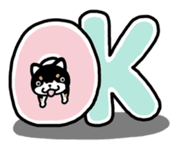 Daily black Shiba sticker #12967447