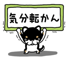 Daily black Shiba sticker #12967450