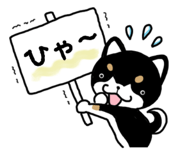 Daily black Shiba sticker #12967451
