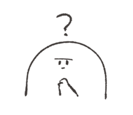 white and round something sticker #12968361