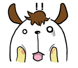 Dog with Long Philtrum sticker #12970723