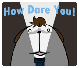 Dog with Long Philtrum sticker #12970727