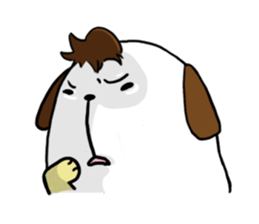 Dog with Long Philtrum sticker #12970731
