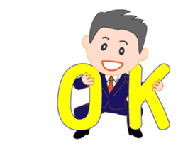 Business man named Sarata sticker #12972734