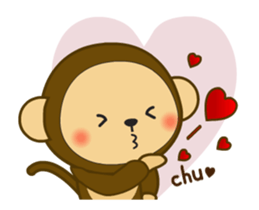 Monkey monkey animation sticker #12973164