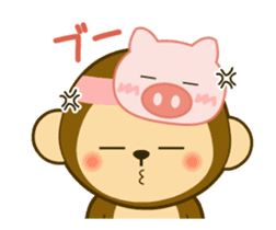 Monkey monkey animation sticker #12973168