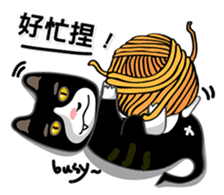 Bibi cat have a runny nose. One sticker #12973329