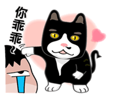 Bibi cat have a runny nose. One sticker #12973351