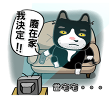 Bibi cat have a runny nose. One sticker #12973362