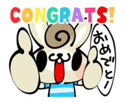 Curly Hair Rabbit Simple Messages sticker #12974681