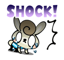 Curly Hair Rabbit Simple Messages sticker #12974696