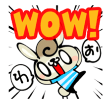 Curly Hair Rabbit Simple Messages sticker #12974698