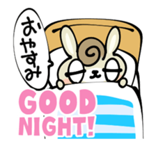 Curly Hair Rabbit Simple Messages sticker #12974701