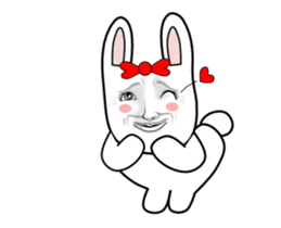 The beautiful and cute rabbit sticker #12974702