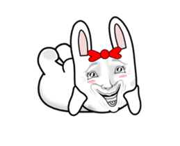 The beautiful and cute rabbit sticker #12974706