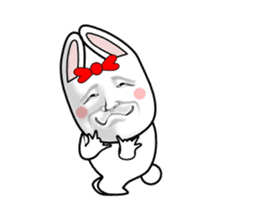 The beautiful and cute rabbit sticker #12974716