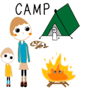 The lady has daughter & the dog sticker #12976121