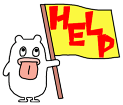 White bear PULPUL sticker #12977387