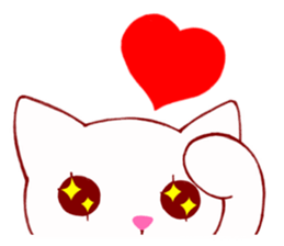 White cat "shiromaru" 1 sticker #12978759