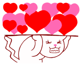White cat "shiromaru" 1 sticker #12978760