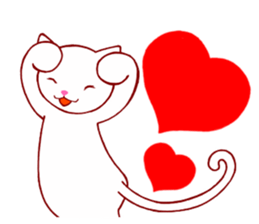 White cat "shiromaru" 1 sticker #12978762