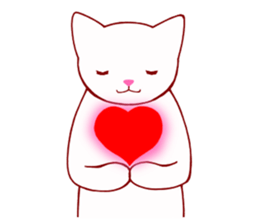 White cat "shiromaru" 1 sticker #12978764