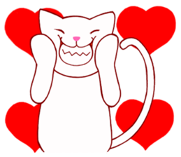White cat "shiromaru" 1 sticker #12978767