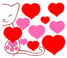 White cat "shiromaru" 1 sticker #12978768