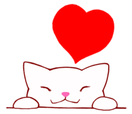 White cat "shiromaru" 1 sticker #12978769