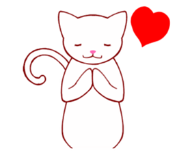 White cat "shiromaru" 1 sticker #12978770