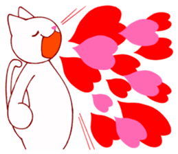 White cat "shiromaru" 1 sticker #12978772