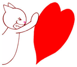 White cat "shiromaru" 1 sticker #12978774