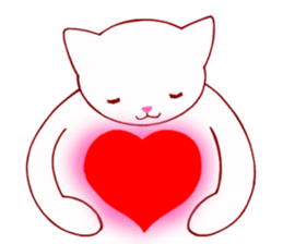 White cat "shiromaru" 1 sticker #12978776