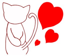 White cat "shiromaru" 1 sticker #12978777