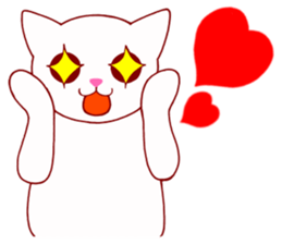 White cat "shiromaru" 1 sticker #12978785