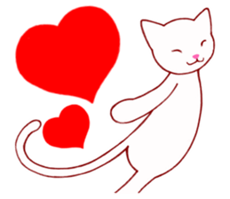 White cat "shiromaru" 1 sticker #12978787
