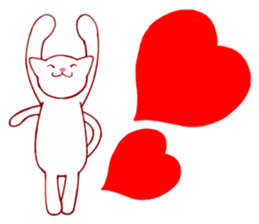 White cat "shiromaru" 1 sticker #12978790