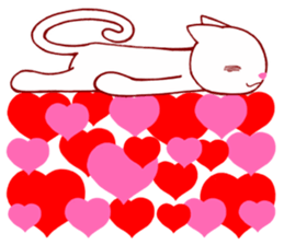 White cat "shiromaru" 1 sticker #12978792