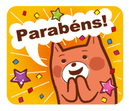 Orange Bear[Portuguese Version] sticker #12978839