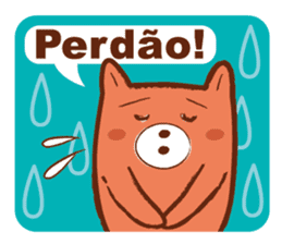 Orange Bear[Portuguese Version] sticker #12978855