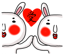 MARO rabbit three times sticker #12979785