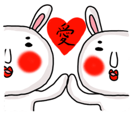 MARO rabbit three times sticker #12979785