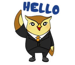 Mr. Owricky, the business owl sticker #12979798